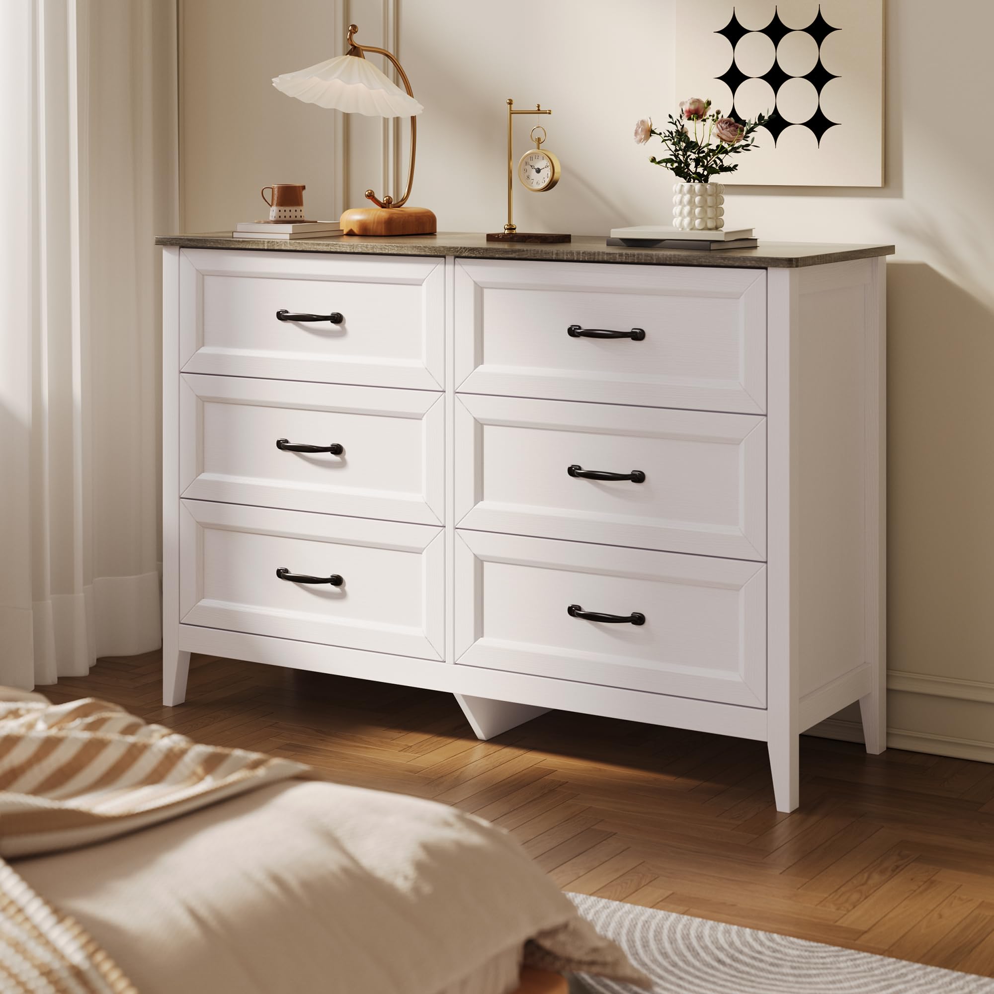 Dresser, 47.2" W Chest of Drawers, Modern Dresser for Bedroom