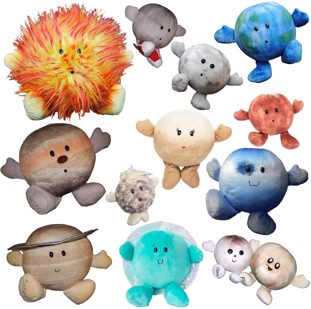 Solar System Set – 12‑Piece Plush Planet Bundle with Sun & Comet – Educational