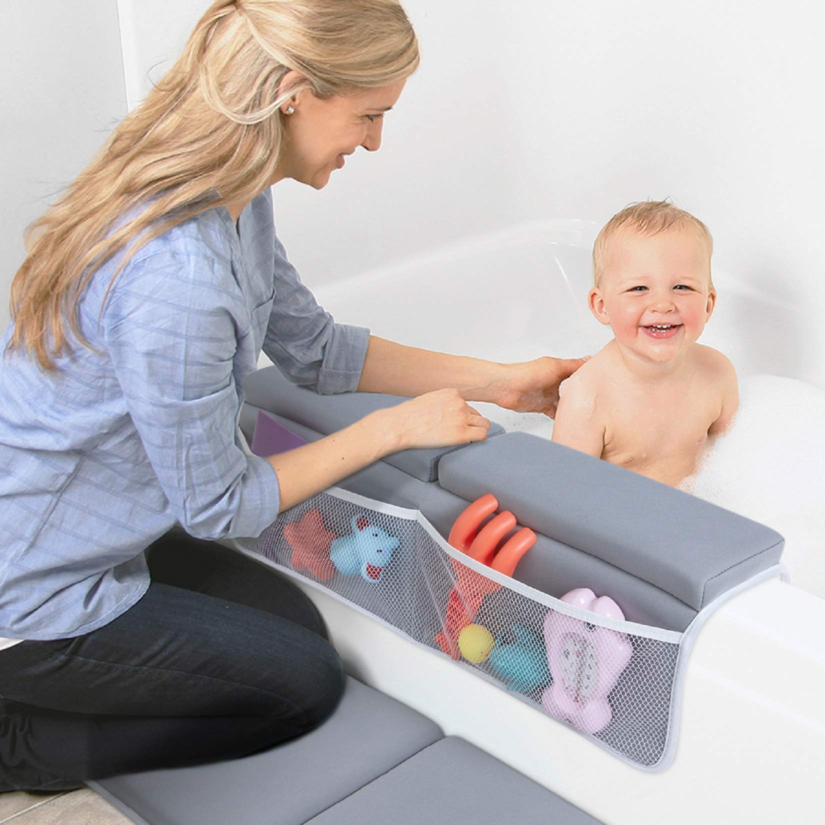 Bath Kneeler and Elbow Rest Pad Set - 1.5'' Comfortable Baby Bath Kneeler Pads