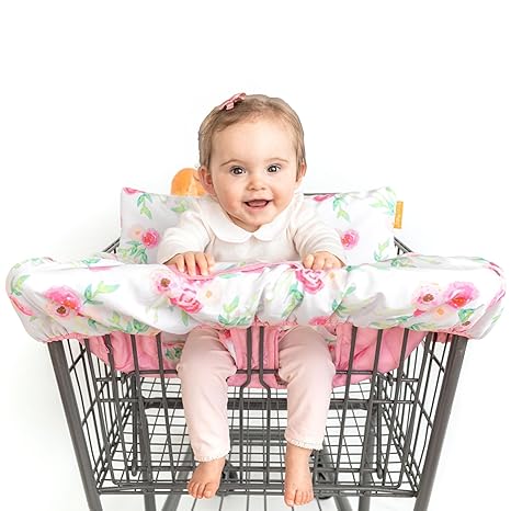 2-in-1 Cushy High Chair Cover and Shopping Cart Cover for Baby, Comfortable Cover