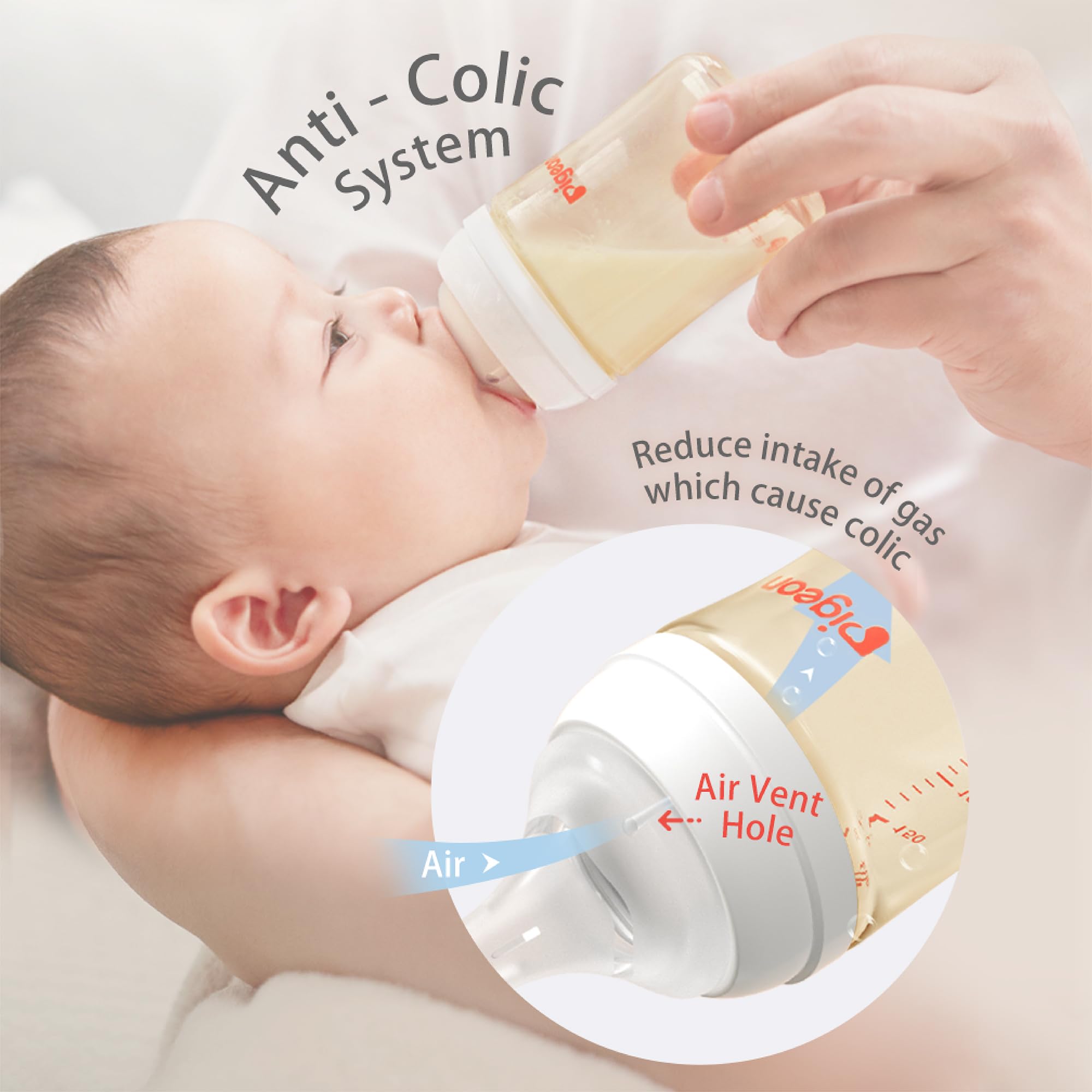 PPSU Nursing Baby Bottle Wide Neck, Anti-Colic, Streamlined Body, Natural Feel