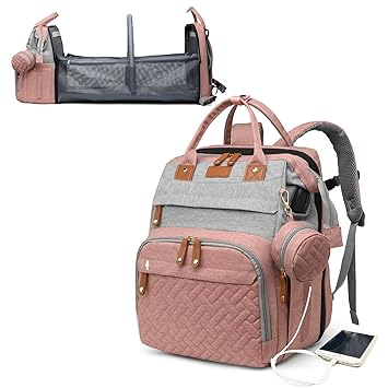 Baby Diaper Bags with Changing Station, Waterproof Diaper