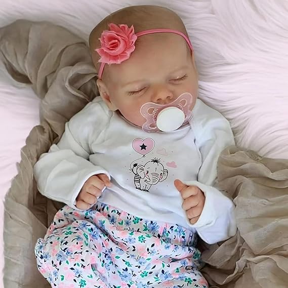 Lifelike Reborn Baby Dolls Girl, 17 Inch Real Baby Doll Soft Body Realistic Newborn