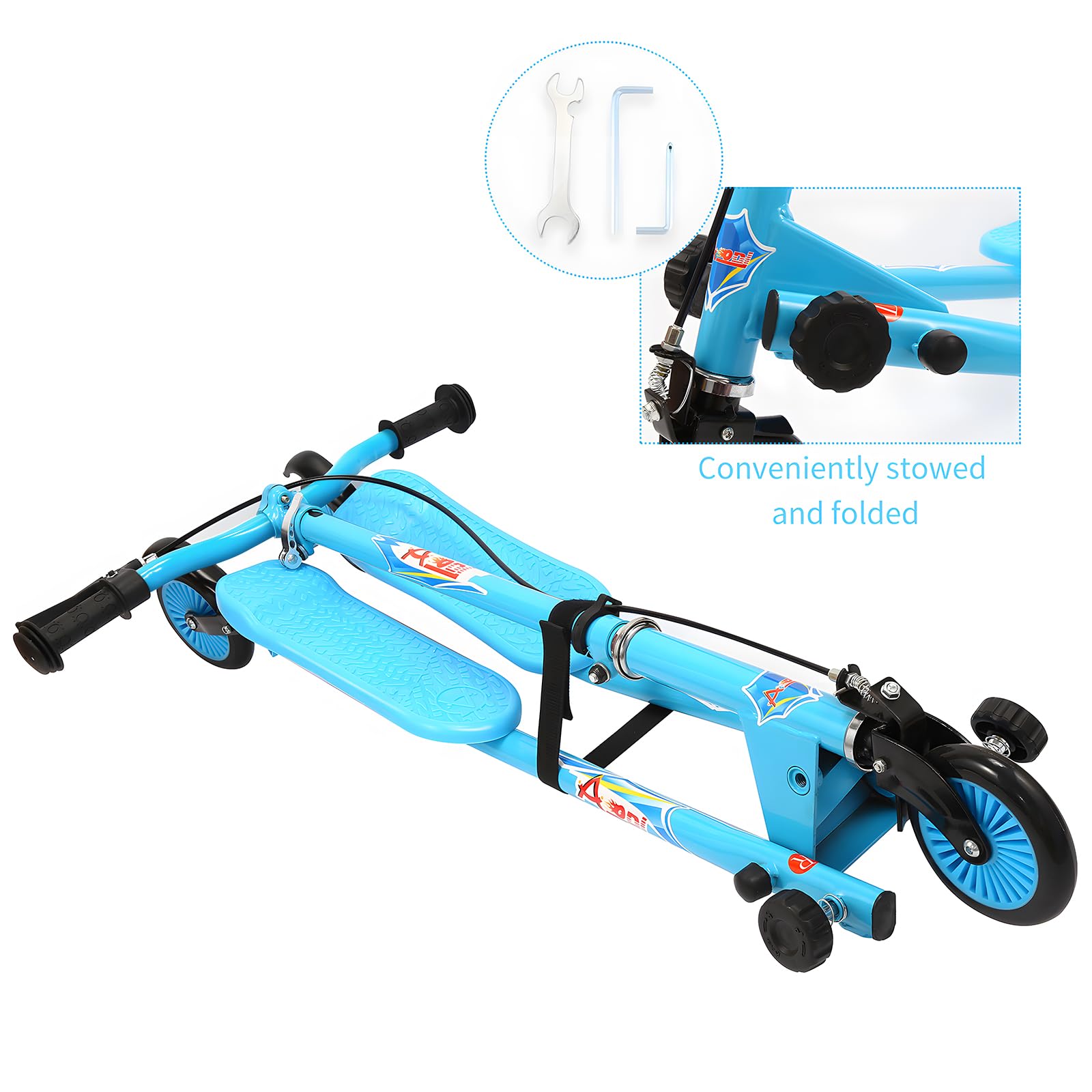 Kids Swing Scooter, 3 Wheels Drifting Scooter/Wiggle Scooters with Adjustable