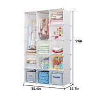 Portable Baby Wardrobe, Modular Kids Dresser,Children Nursery