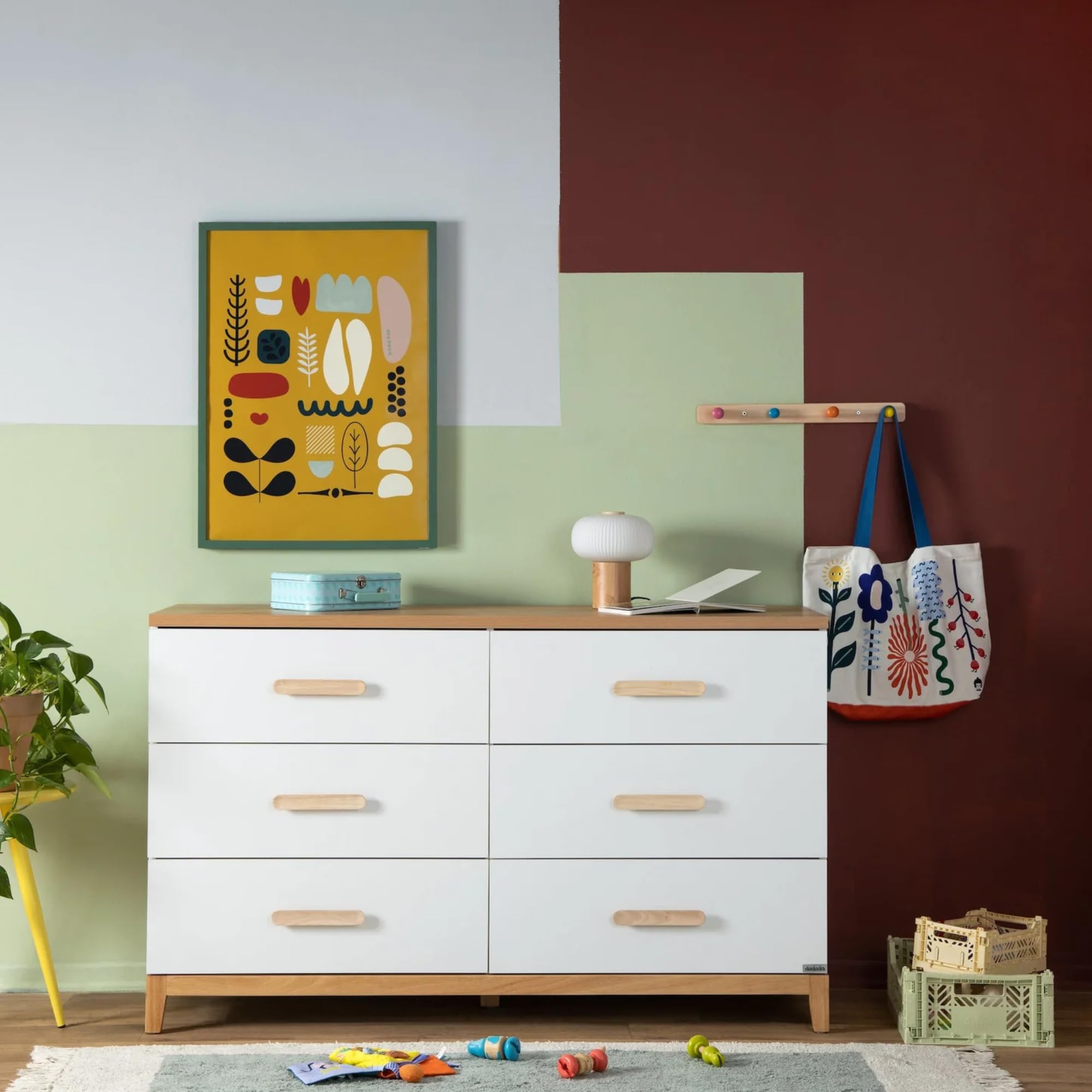 6-Drawer Nursery Dresser with Deep Storage and Anti-Tip Safety