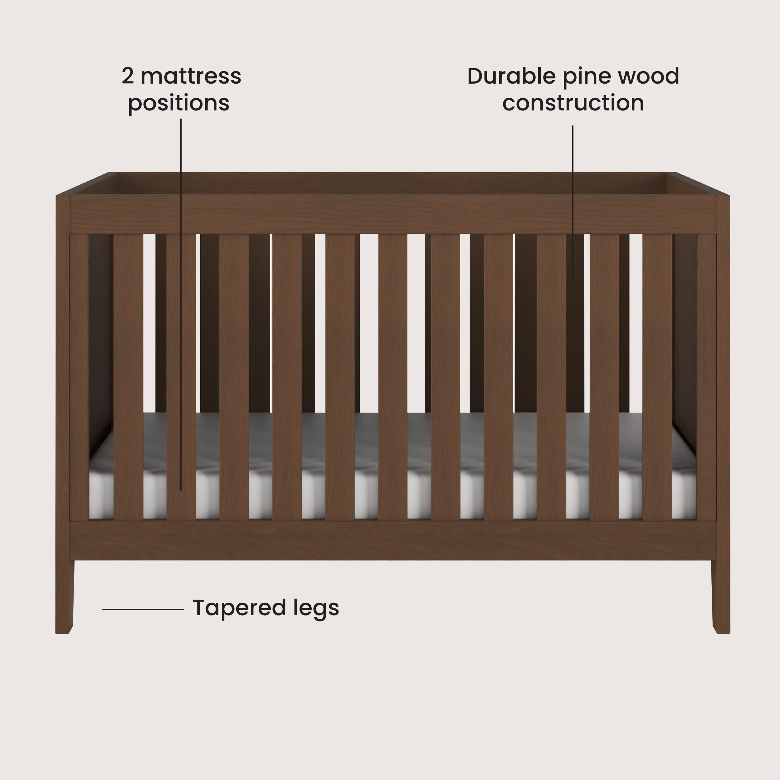 3-in-1 Convertible Crib and Double Dresser Nursery Set