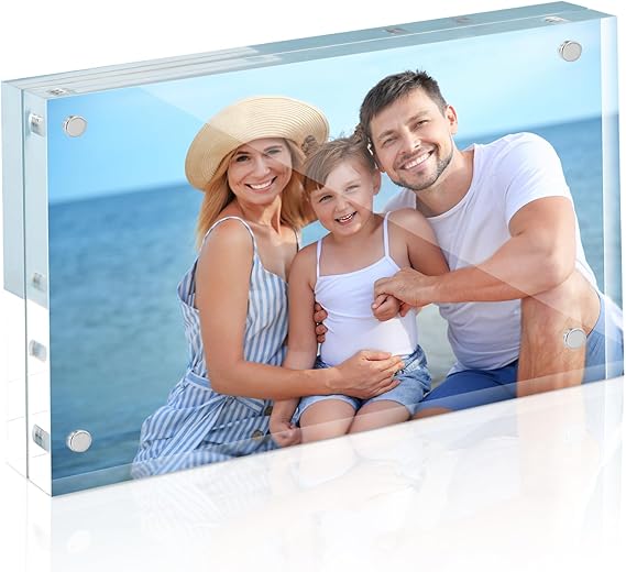 Acrylic Picture Frames 5x7, 3 Pack Magnetic 5x7 Picture Frame