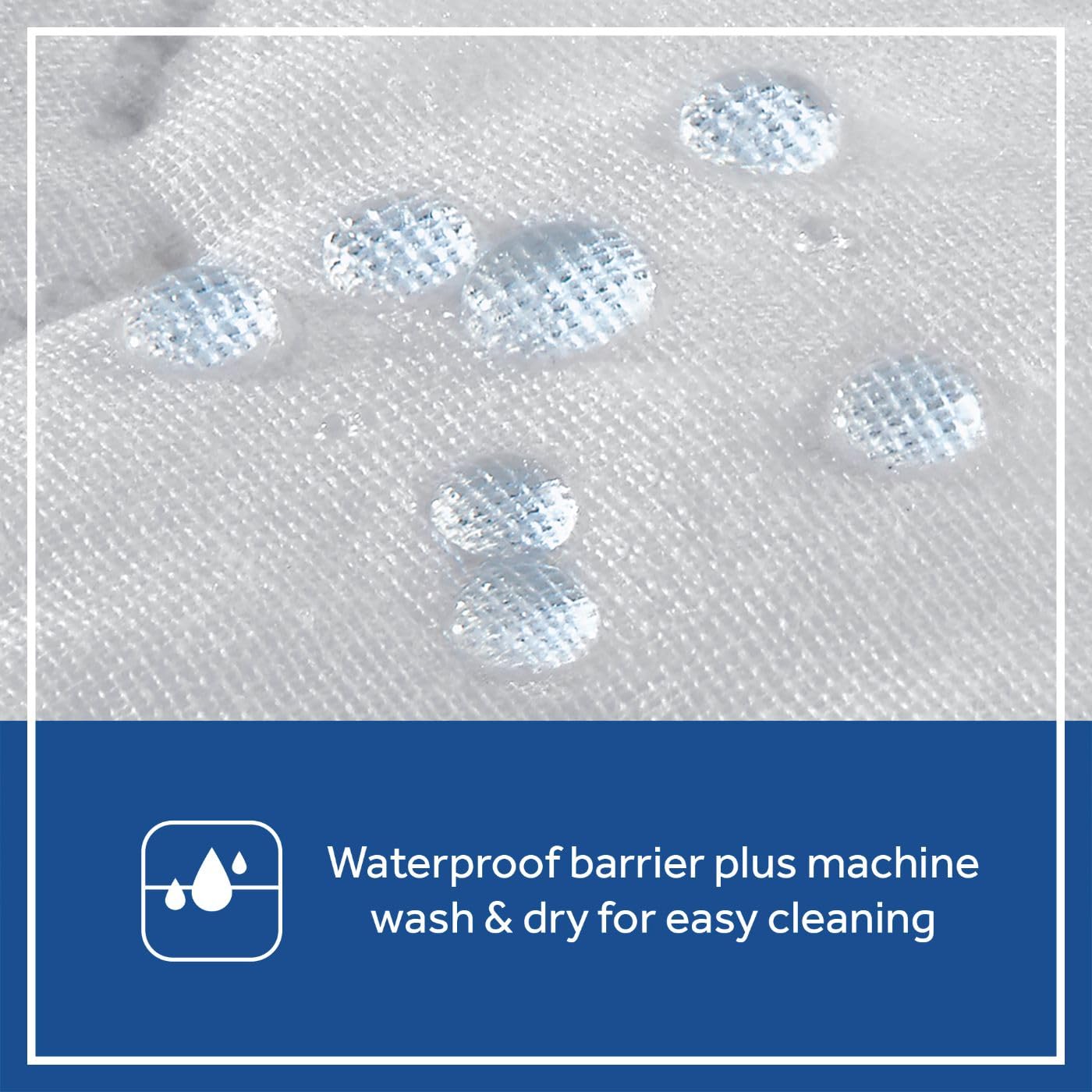 Sealy Baby 2-PACK Fitted Waterproof Infant Crib Mattress Protector Pad and Toddler Bed Cover, Durable and Comfortable Topper, Machine Washable and Dryer Friendly, 52x28”- White