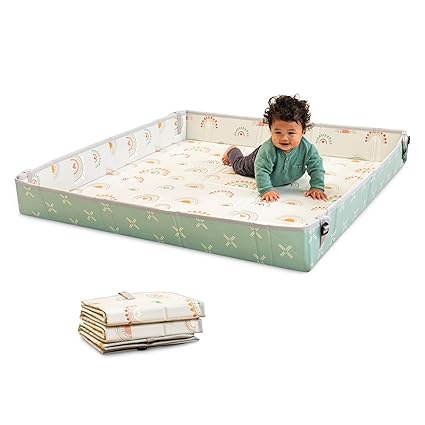 Foldable Soft Foam Play Mat, Baby Play Mat for Tummy Time & Floor Play