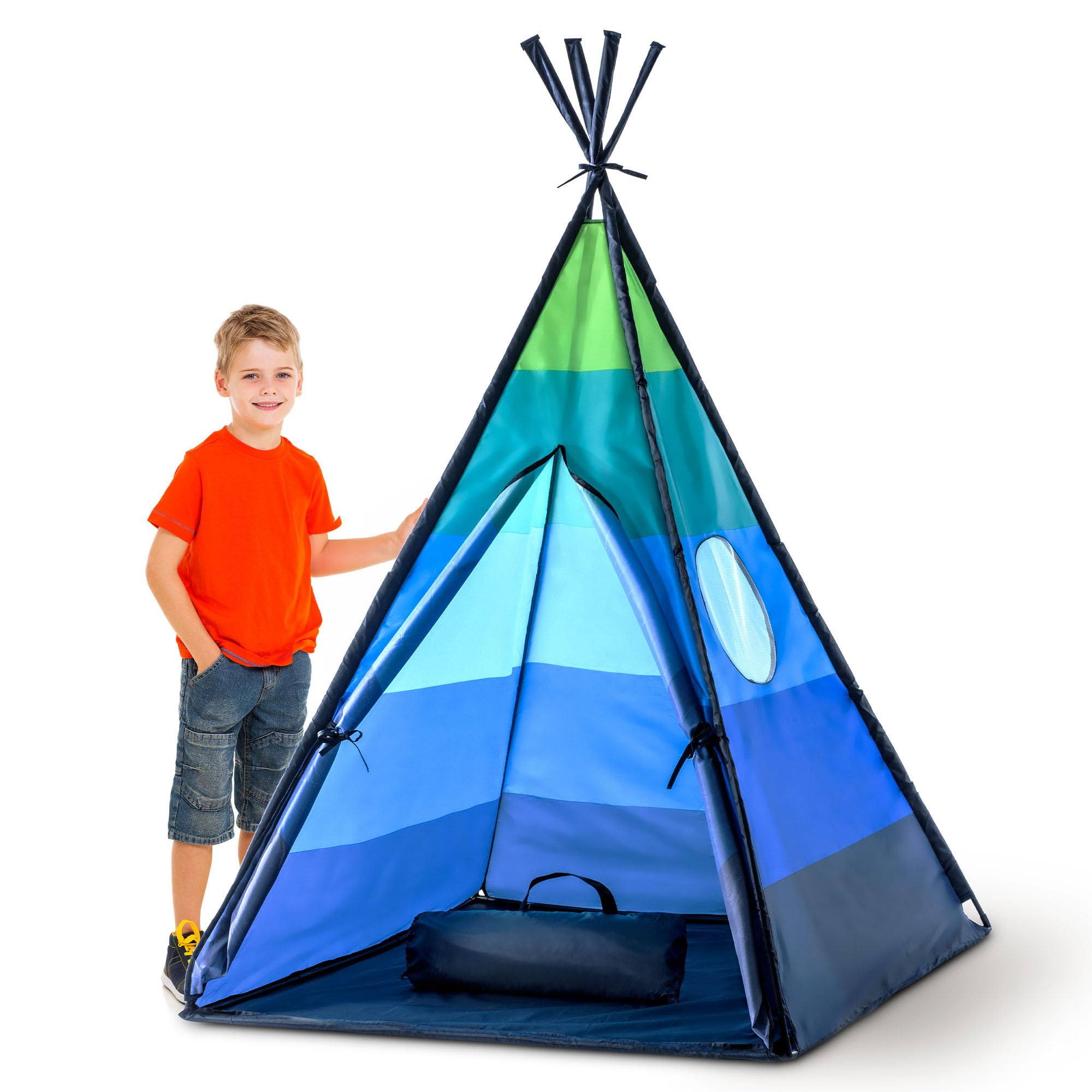 Happy Hut Teepee Tent for Kids - Indoor Pop Up Teepee Kids Playhouse