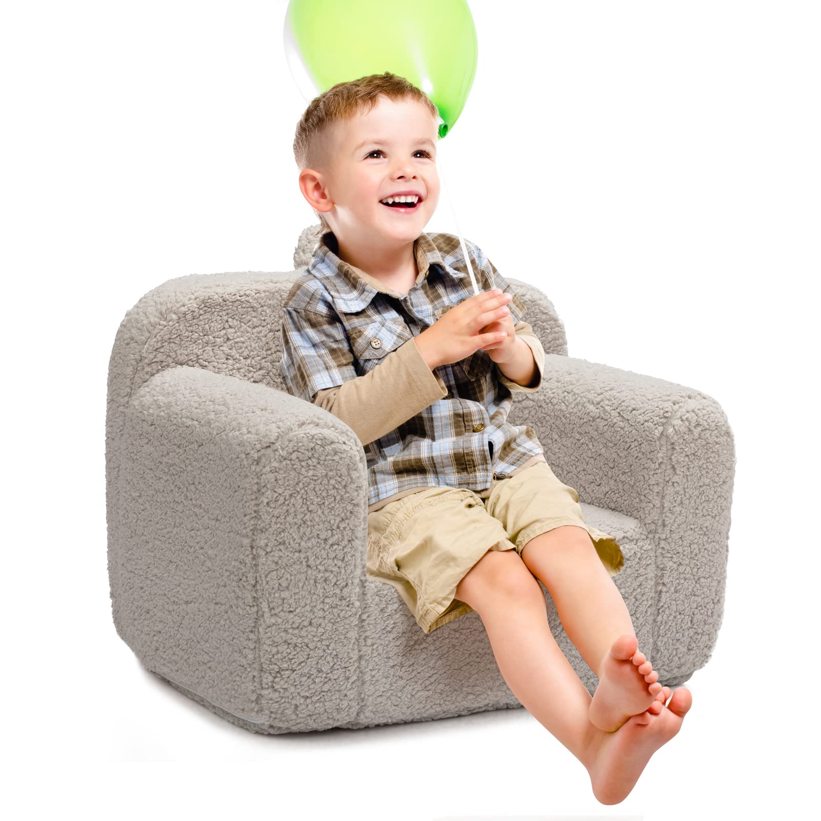 Kids Folding Beach Chair with Backpack Straps and 5 Reclining Positions