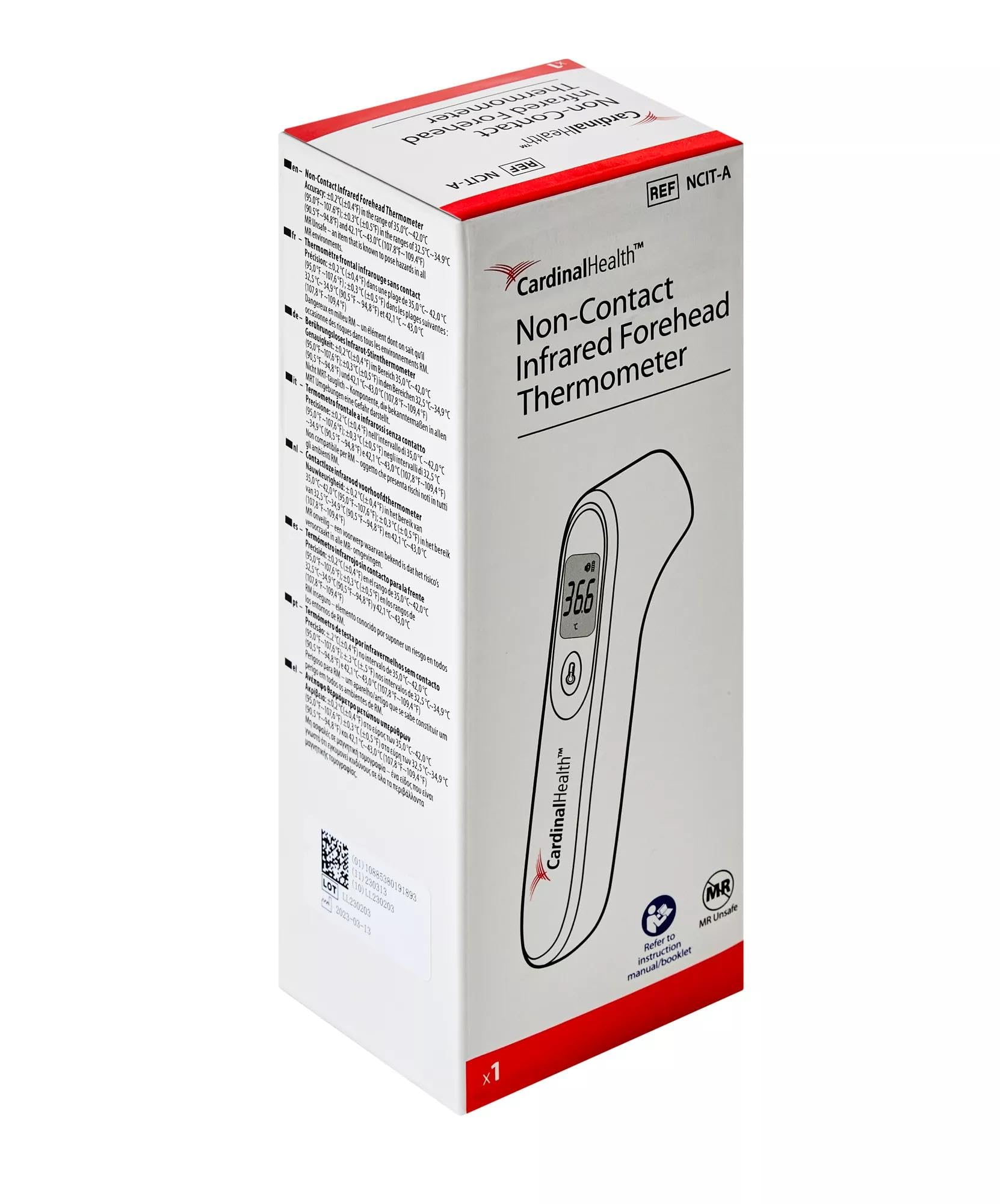 Cardinal Health™ Non-Contact Infrared Forehead Thermometer NCIT-A, Case