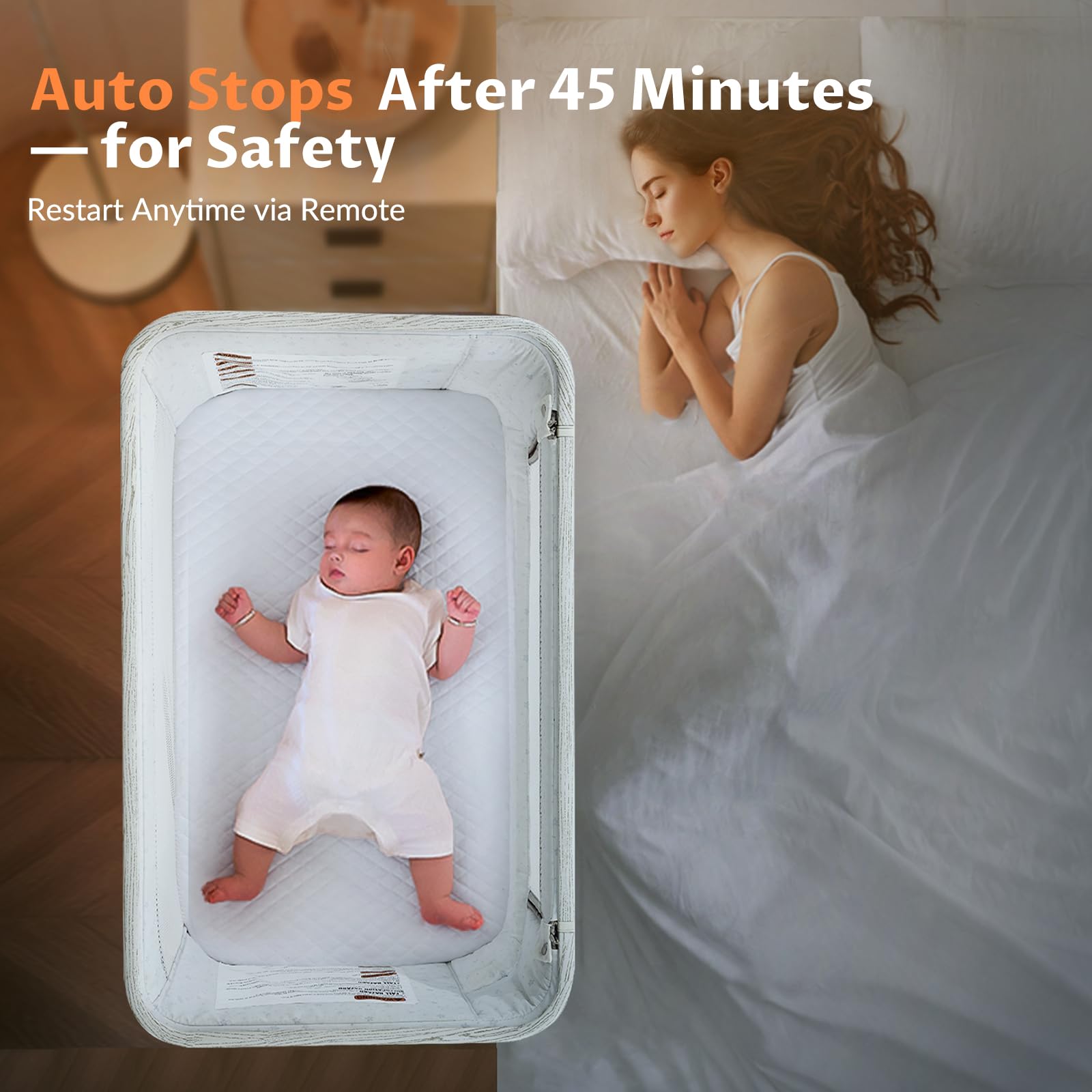 Electric Rocking Bassinet with Auto Motion and Music