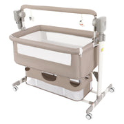Automatic Baby Bassinet, Smart Baby Bassinet Bedside Sleeper with 4 Wheels