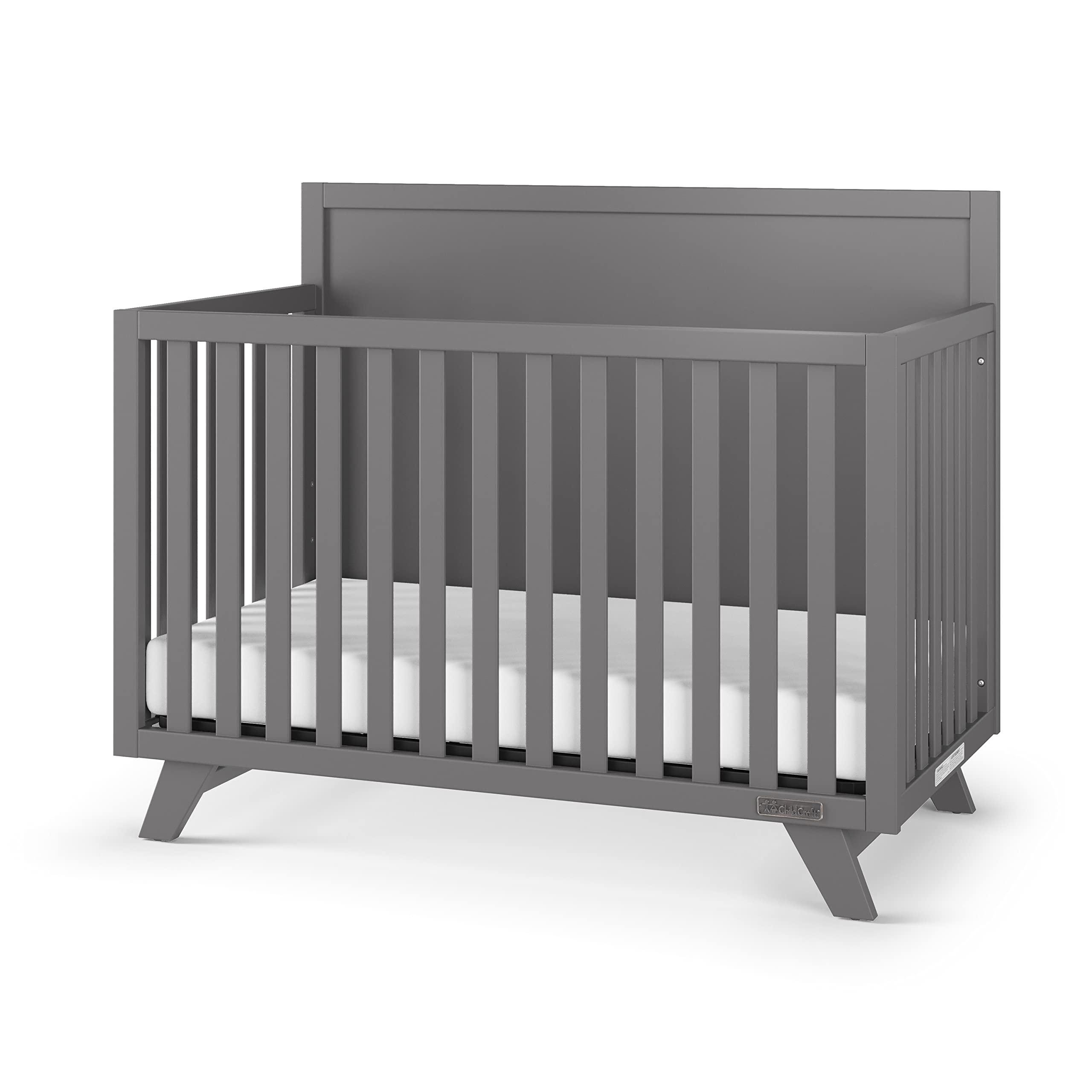 4-in-1 Convertible Crib with Flat Top and Adjustable Mattress
