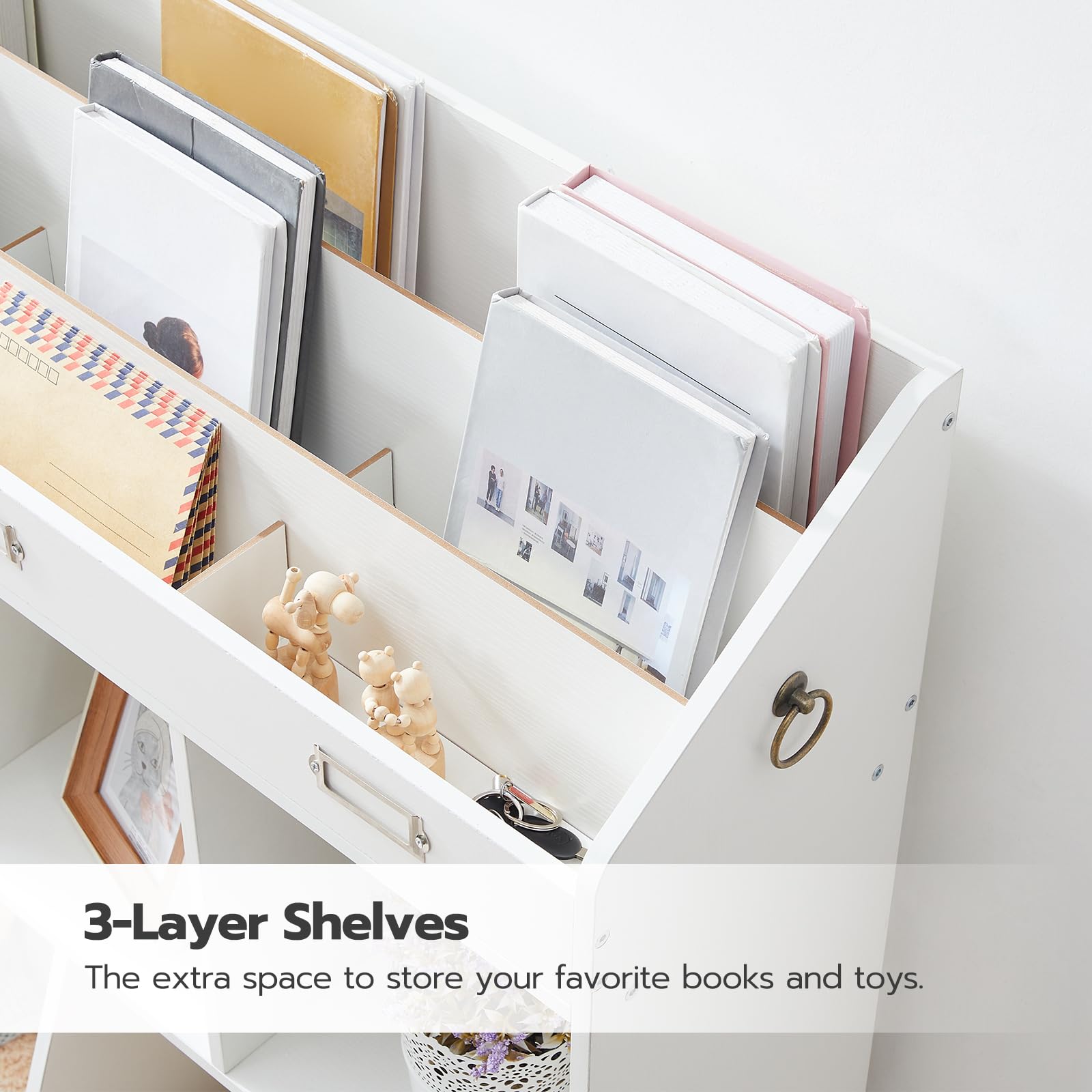 Kids Bookshelf with Toy Storage Organizer
