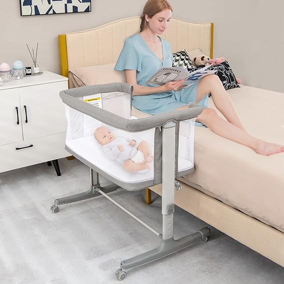 3 in 1 Baby Bassinet, Bedside Sleeper for Newborn, Folding Crib