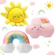3 Pcs Moon Star Cloud Cushion Soft Plush Pillow Nursery Stuffed