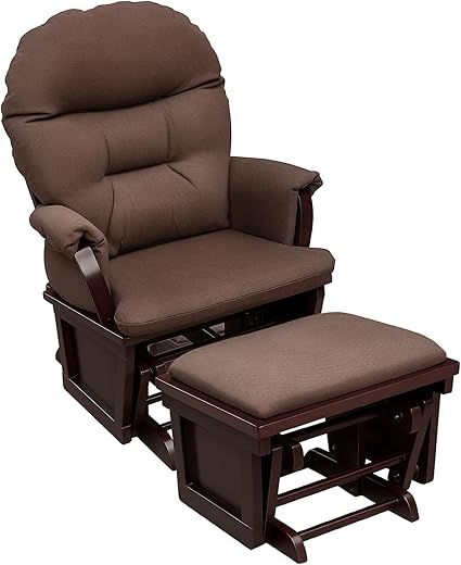 Nursery Glider Rocking Chair with Ottoman