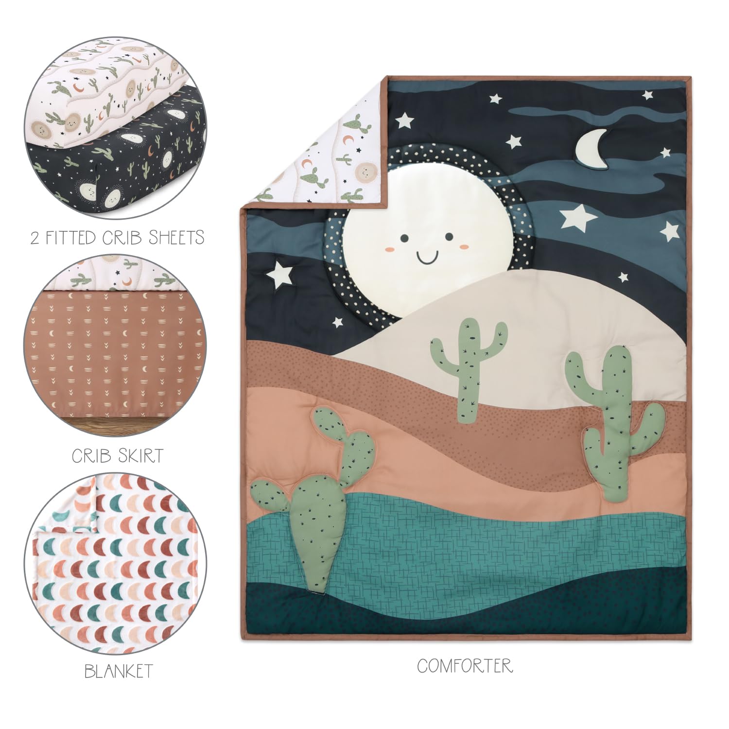 5-Piece Desert Theme Baby Crib Bedding Set