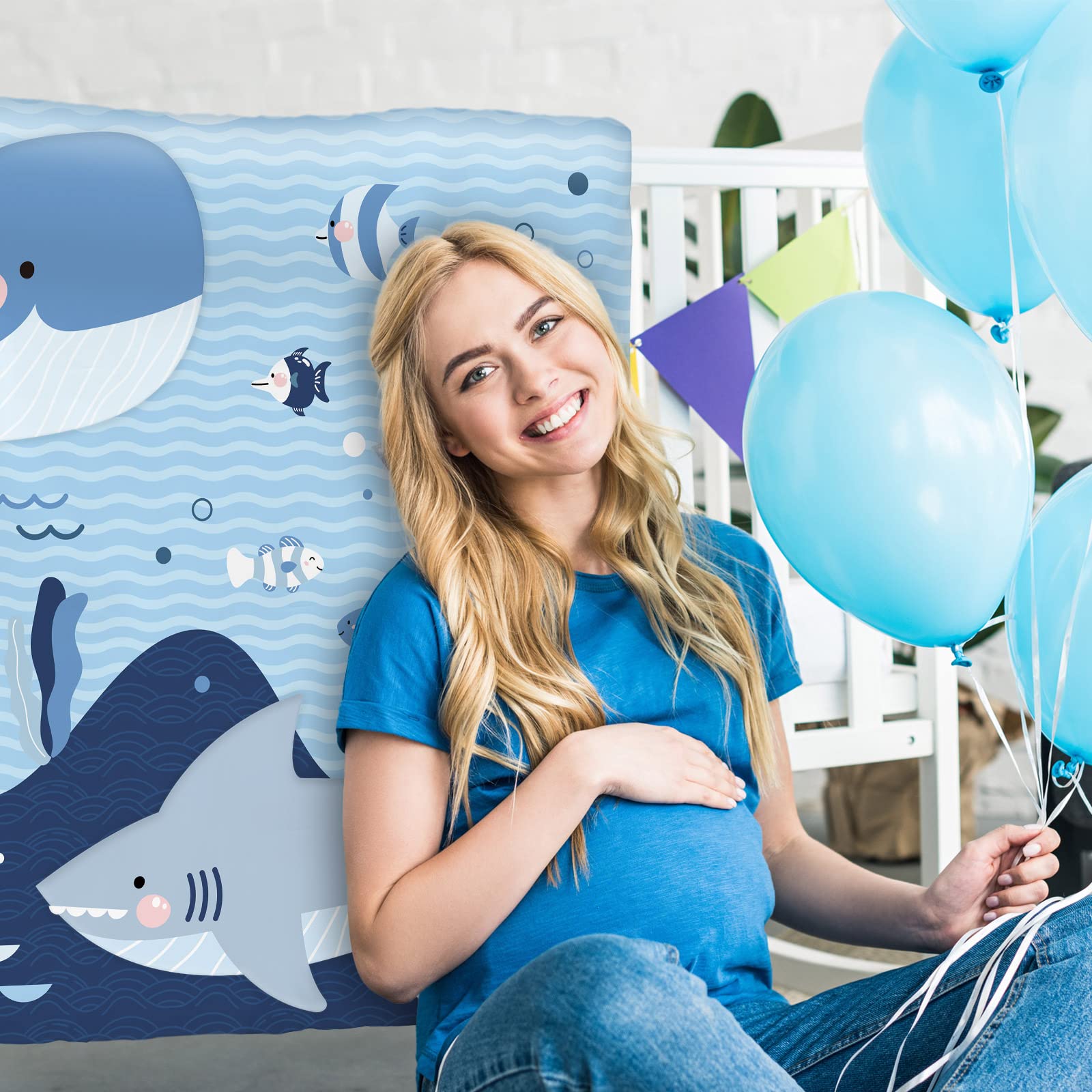 4 Pieces Baby Crib Bedding Set, Nursery Bedding Standard Size Soft Baby Bedding