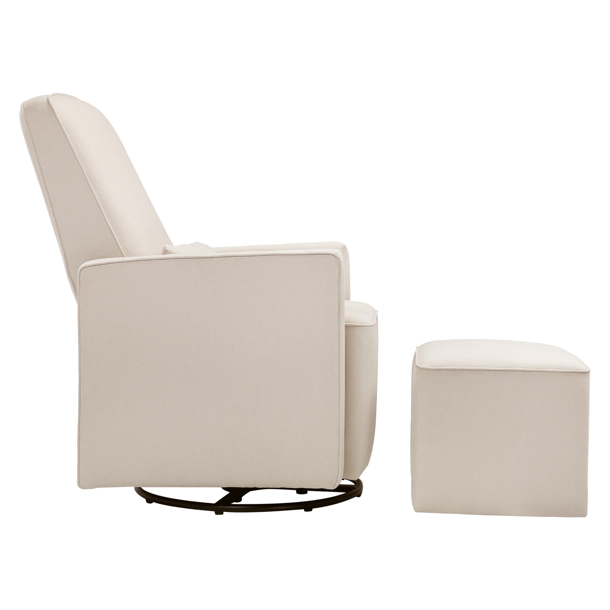 Swivel Glider Chair with Storage Ottoman for Nursery