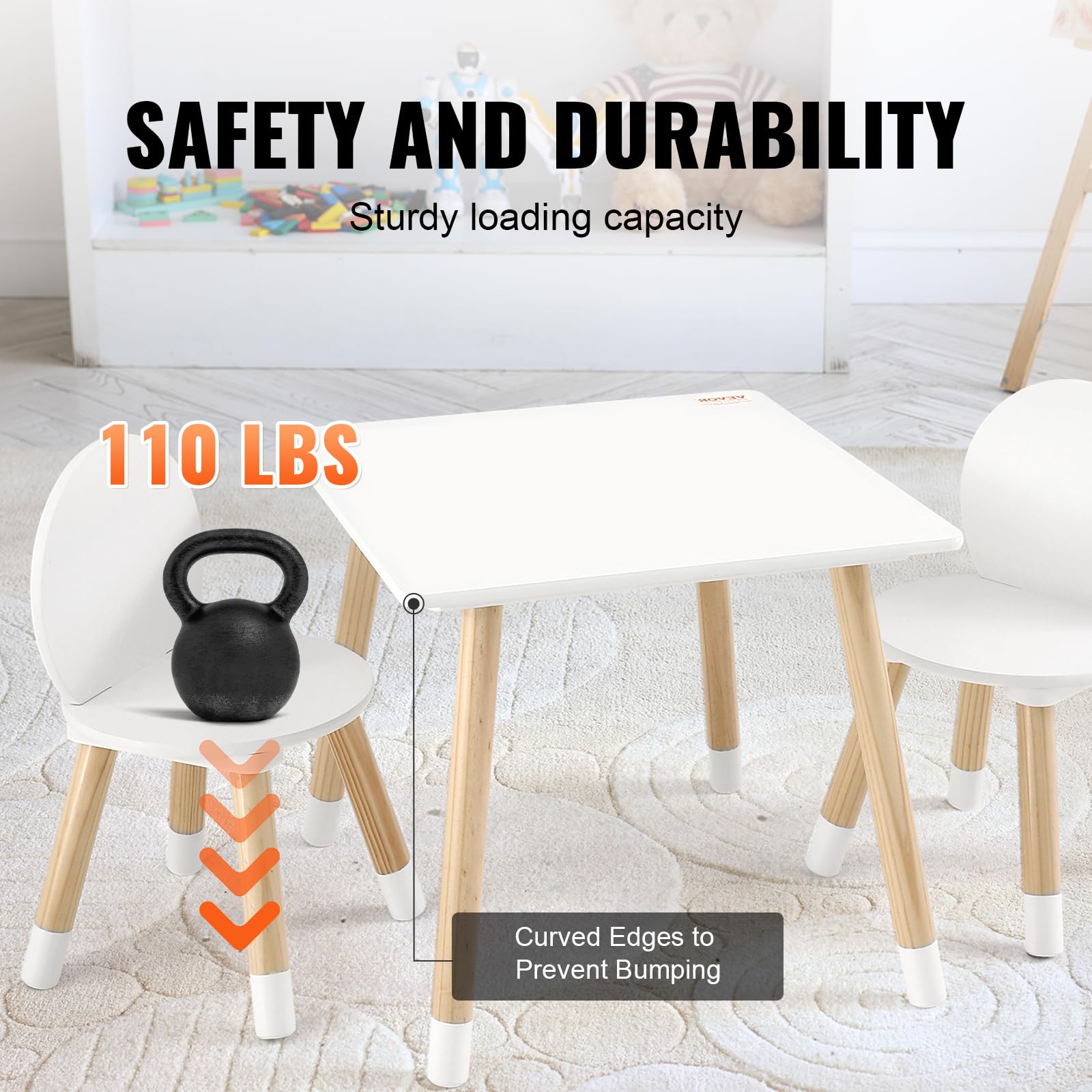 Kids Wooden Table and Chair Set