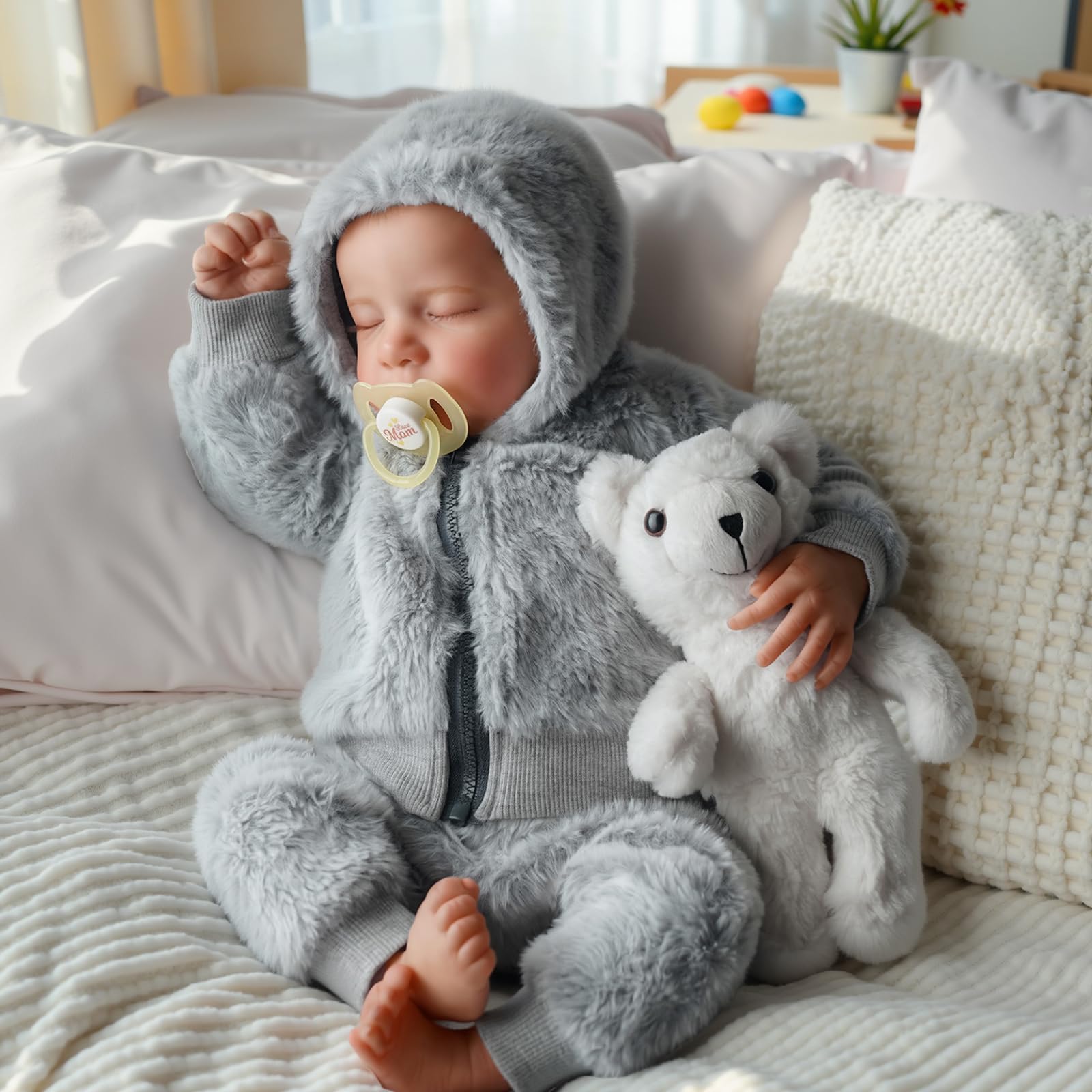 Lifelike Reborn Baby Dolls Silicone Full Body Boys - 17-Inch Real Baby Feeling Realisti