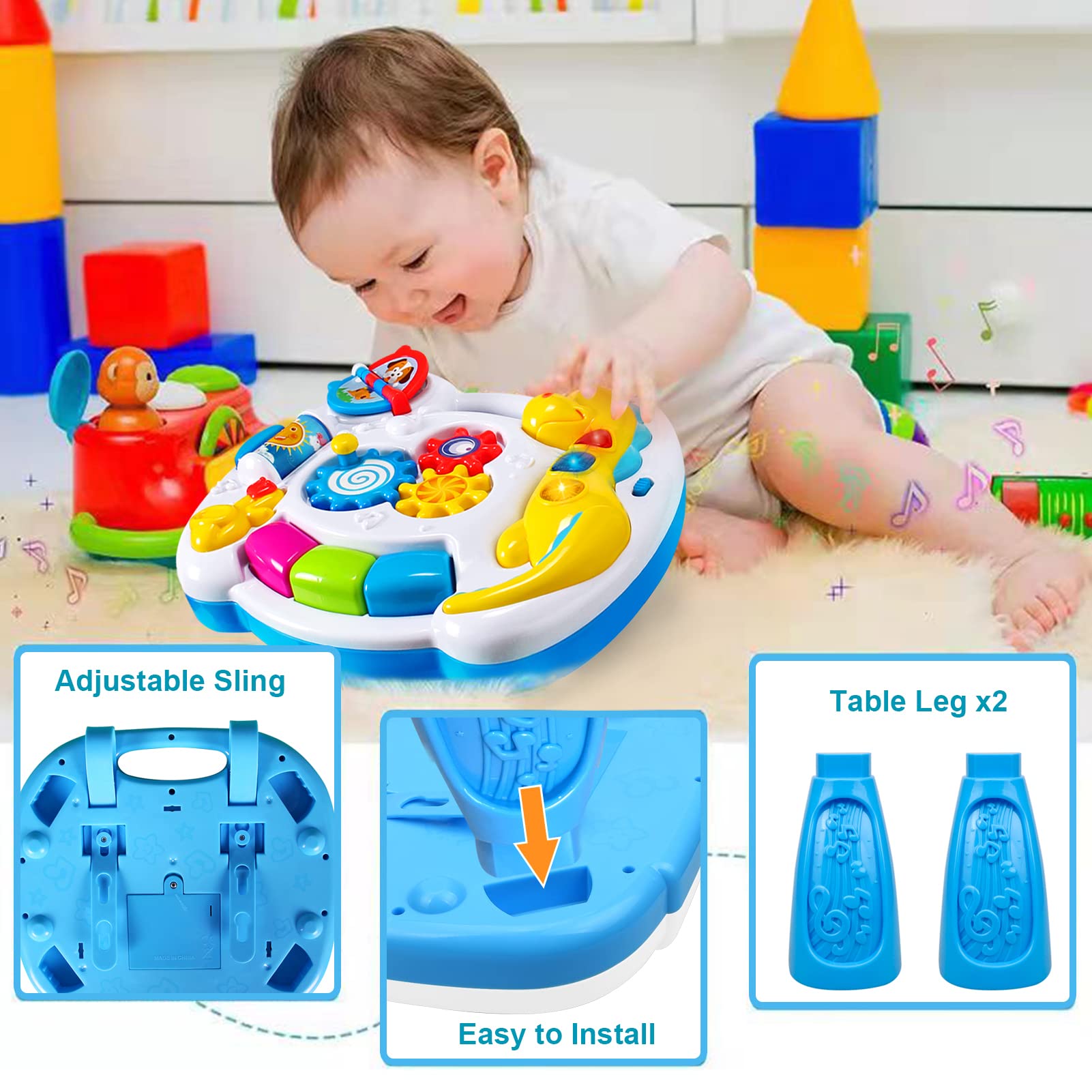Musical Activity Table for Toddlers 12-18 Months with Learning Center