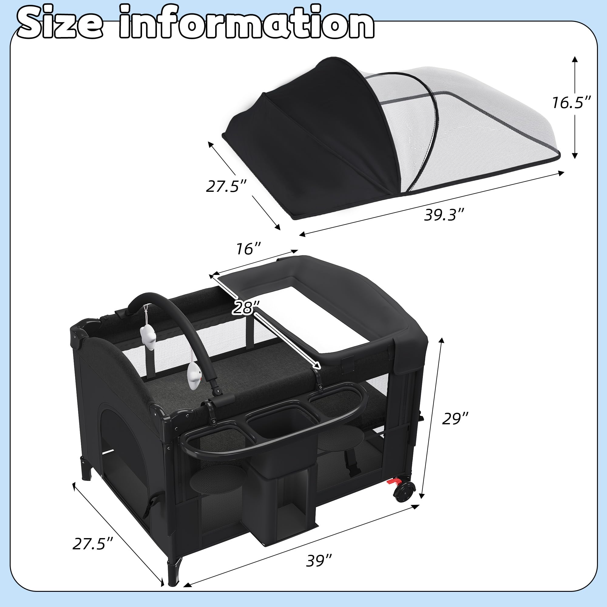 5-in-1 Baby Bassinet Bedside Sleeper with Swing Cradle