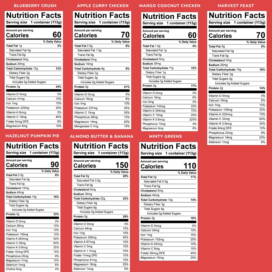 Organic Baby Food Purees | Stage 1-3 Variety Pack | Fresh & Dietitian