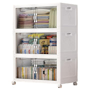 640QT Extra Large Stackable Storage Bins, 160Gal Clear Plastic Closet Organizer Cabinet