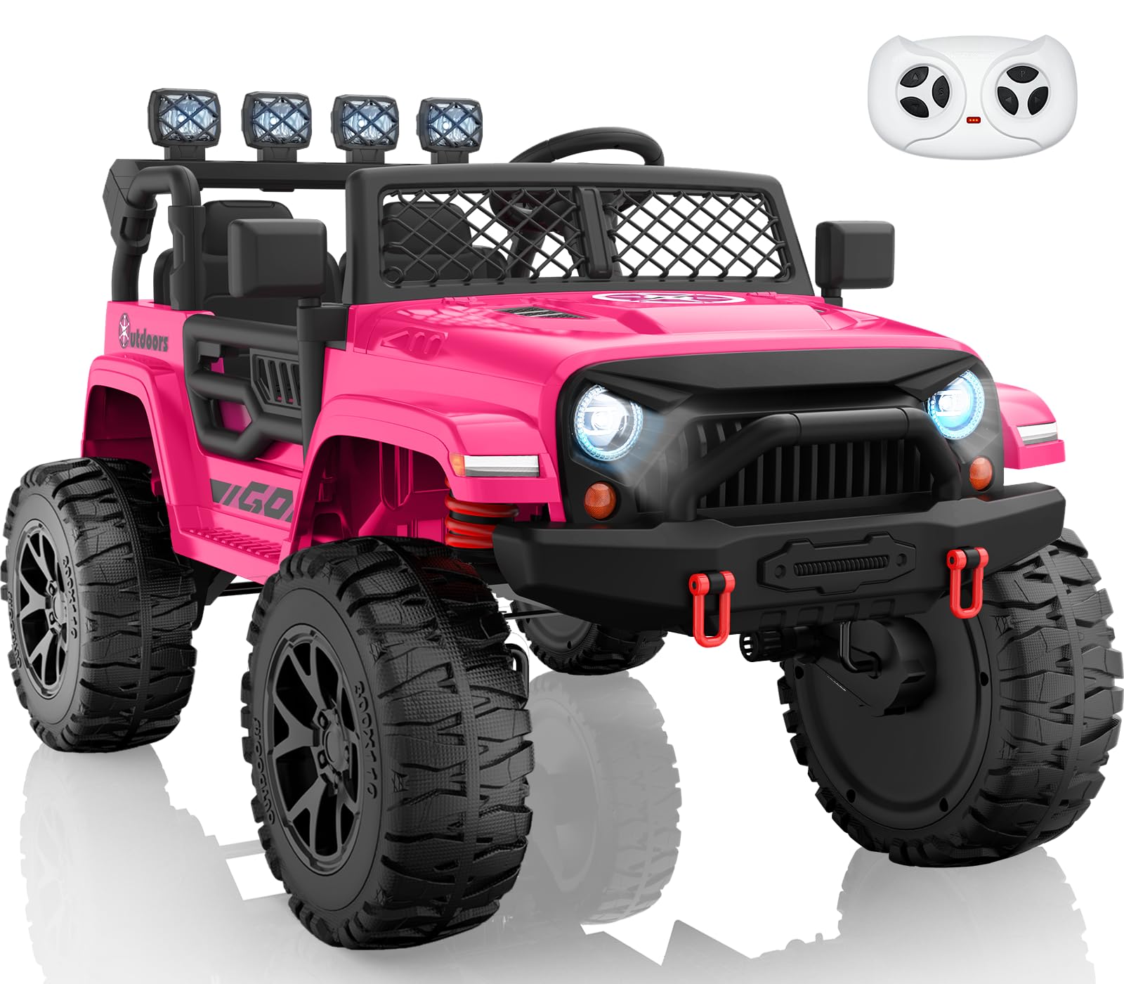 24V 2 Seater Ride On Car for Kids, 4x200W, EVA Tires, Electric Car w/20 Wide Seat