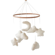 Mobile Baby Mobile for Crib Neutral Boho Moon and Clouds Mobile
