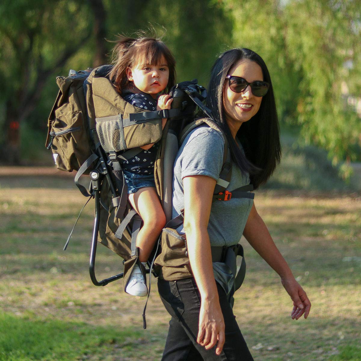 Urban Explorer Child Carrier Hiking Baby Backpack, Olive Green