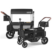 Wagon Stroller for 2 Kids, Folding Push-Pull Design with Adjustable Handle Bar
