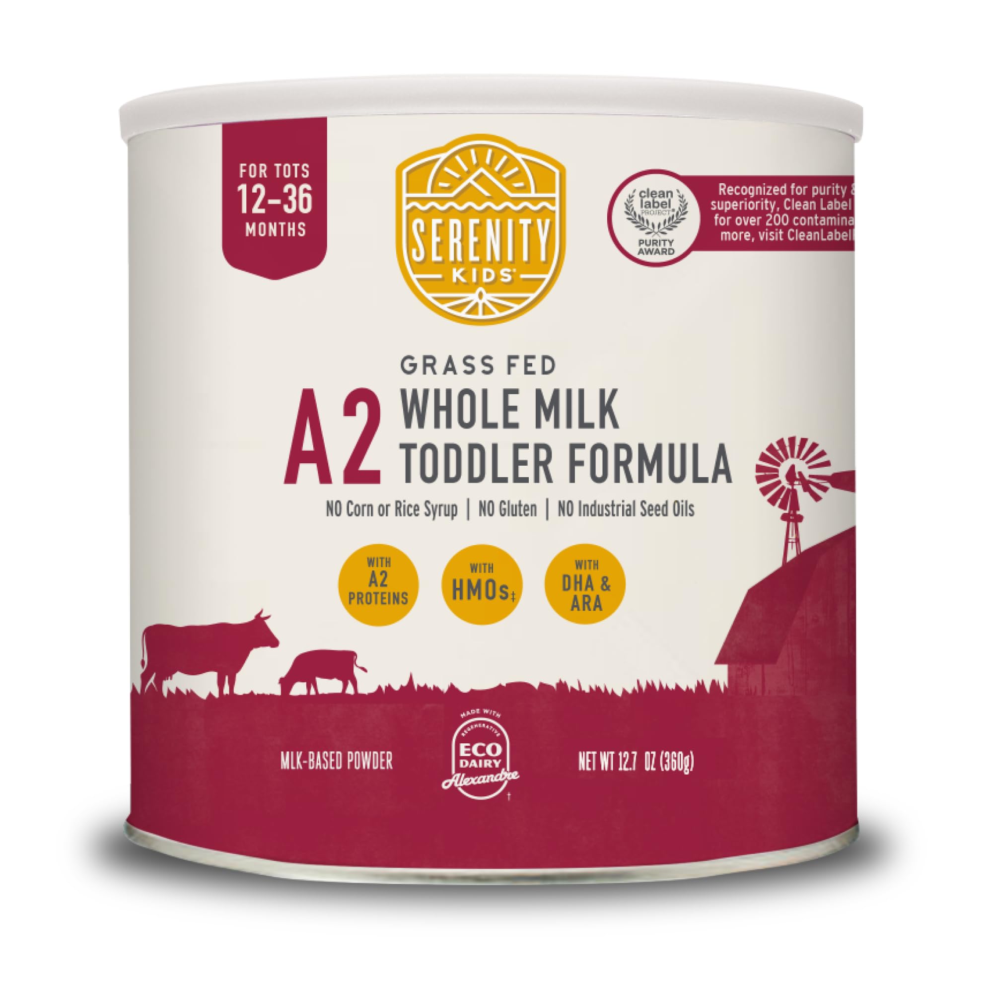 12-36 Months A2 Whole Milk Toddler Formula Powder - Organic Grass-Fed Milk Powder