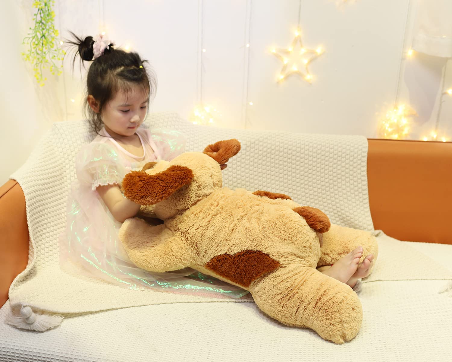 26.8 inch 5 lbs Dog Weighted Stuffed Animals, Large Weighted Plush Animal
