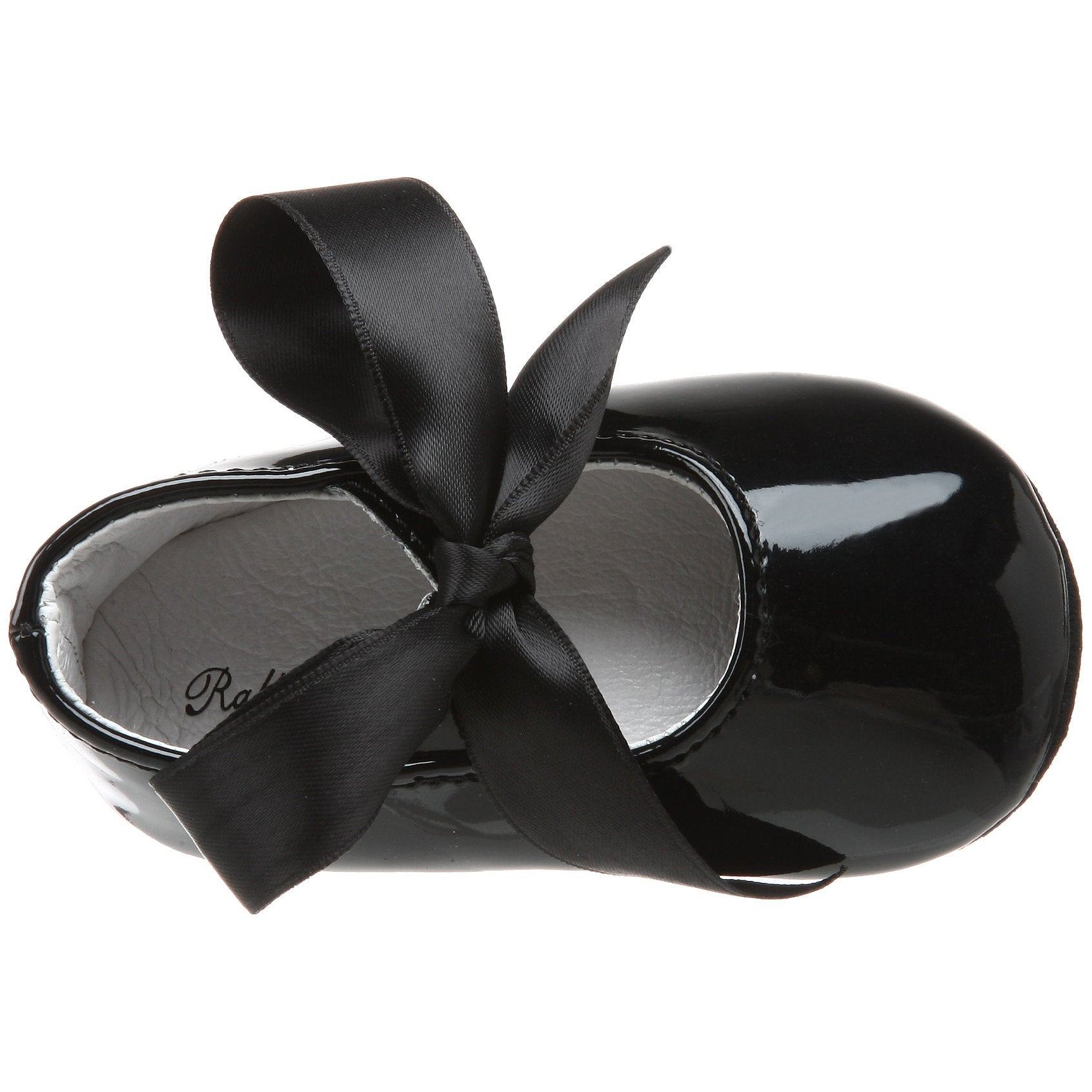 Ralph Lauren Layette Briley Ballet Crib Shoe (Infant/Toddler),Black Patent,1 M US Infant