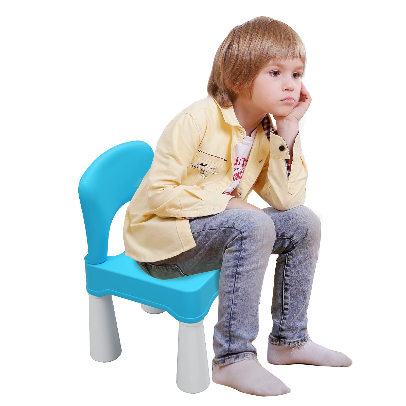 Plastic Toddler Chair with 9.3" Seat Height for Ages 2-4