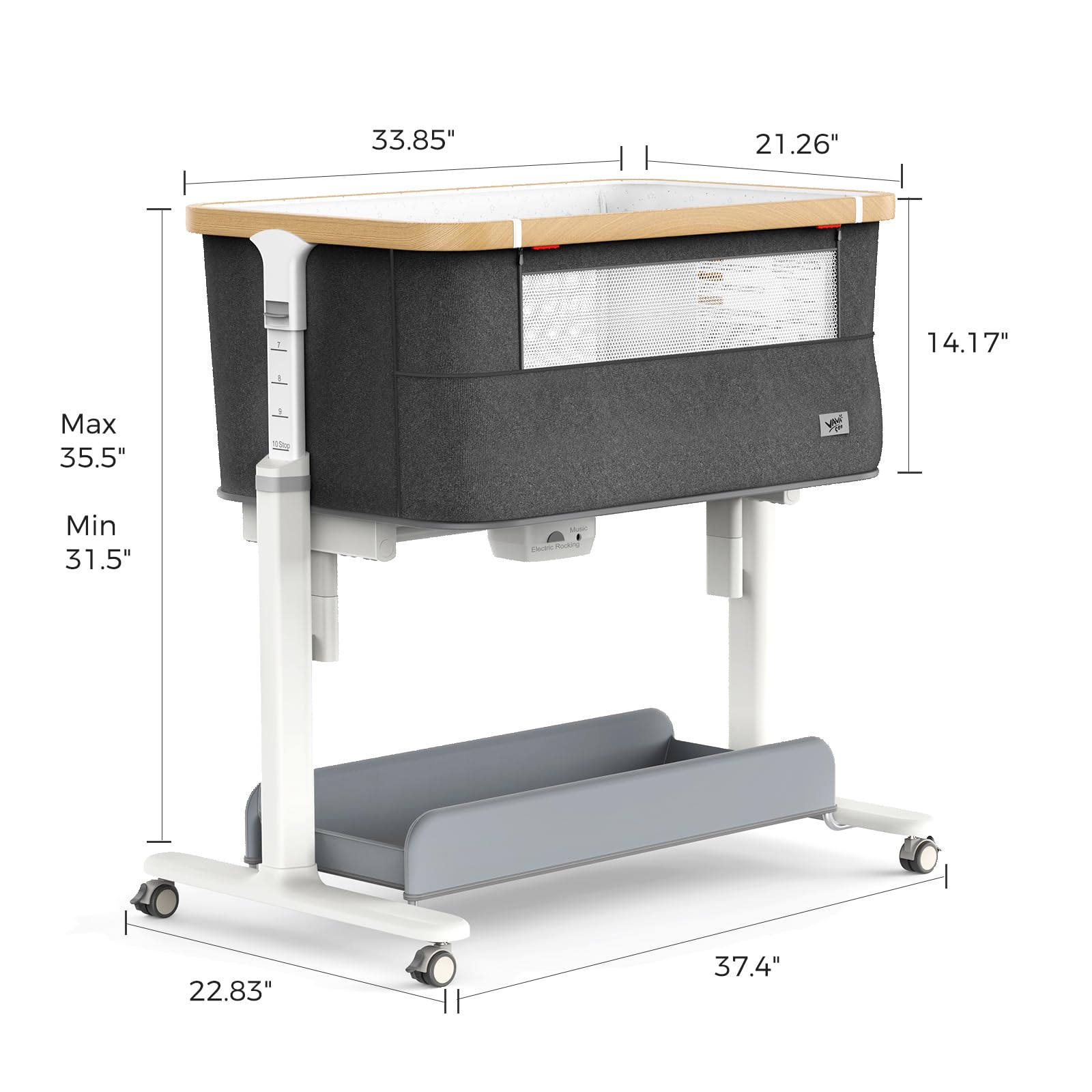 Electric Rocking Bassinet with Auto Motion and Music