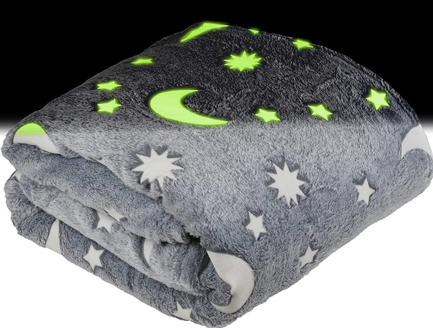 Glow in The Dark Throw Blanket Gift for Girls and Kids Ages 4-14 and for Grandkids