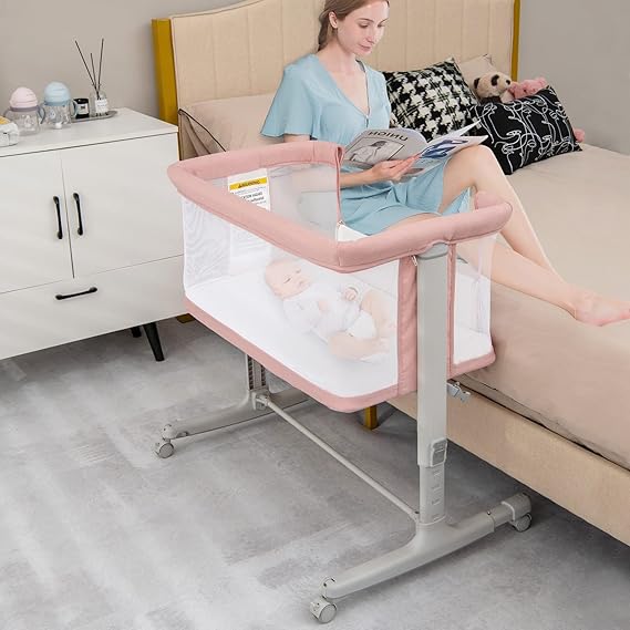 3 in 1 Baby Bassinet, Bedside Sleeper for Newborn, Folding Crib