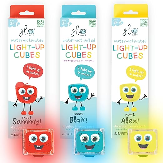 Water-Activated Light-Up Cubes Bundle for Sensory Play – 12 Pack (Wacky Wild West)