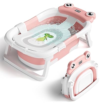 Collapsible Newborn Bathtub for Infant to Toddler 0-24 Months
