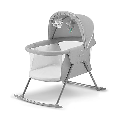 Travel Bassinet for Baby, Portable Folding Baby Bed with Built-in Mosquito