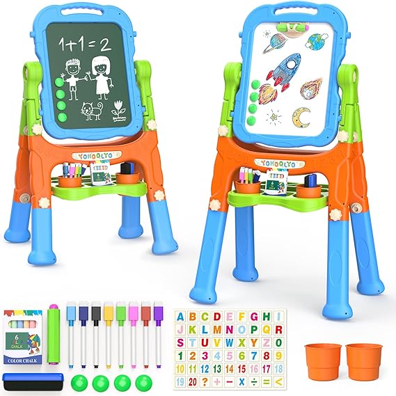 Kids Easel Wooden Children Art Easel Paper Roll