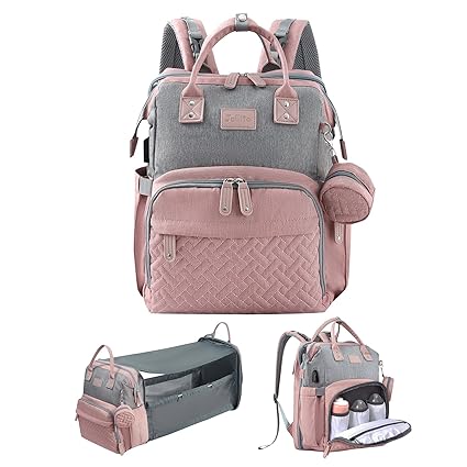 Diaper Bag Backpack with Changing Station Large Capacity Multifunction