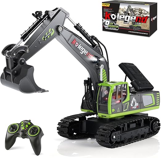 Remote Control Excavator Toy 16 Inch, 11 Channel RC Construction Vehicles